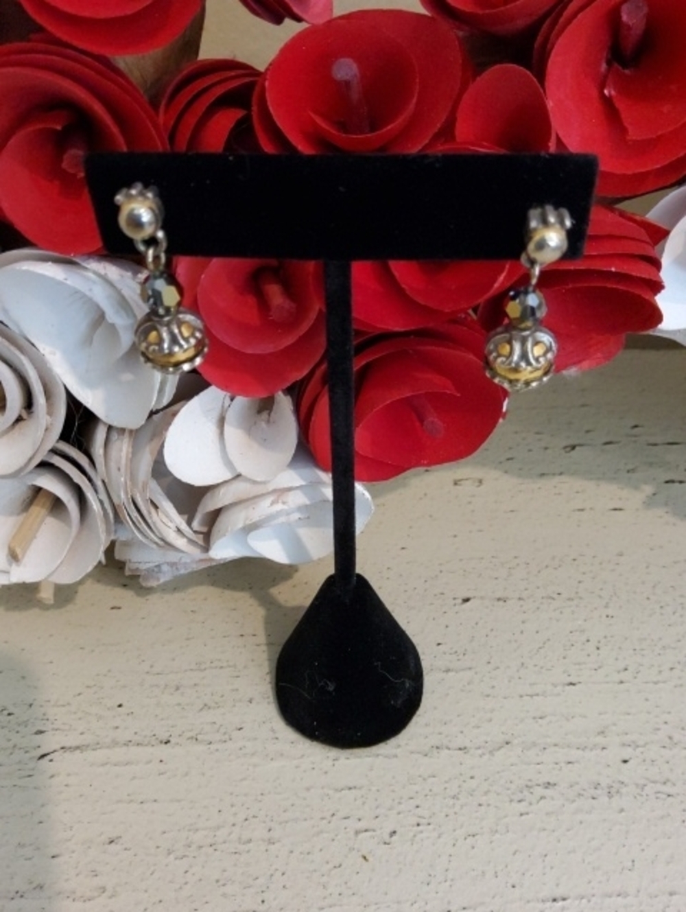 Brighton Gold and Silver Drop Filigree Earrings - Women Jewelry